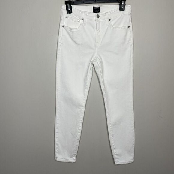 J.Crew Denim - J.CREW Skinny Jeans Women 27 Petite Crisp White 9" Mid-Rise Stretch BO935